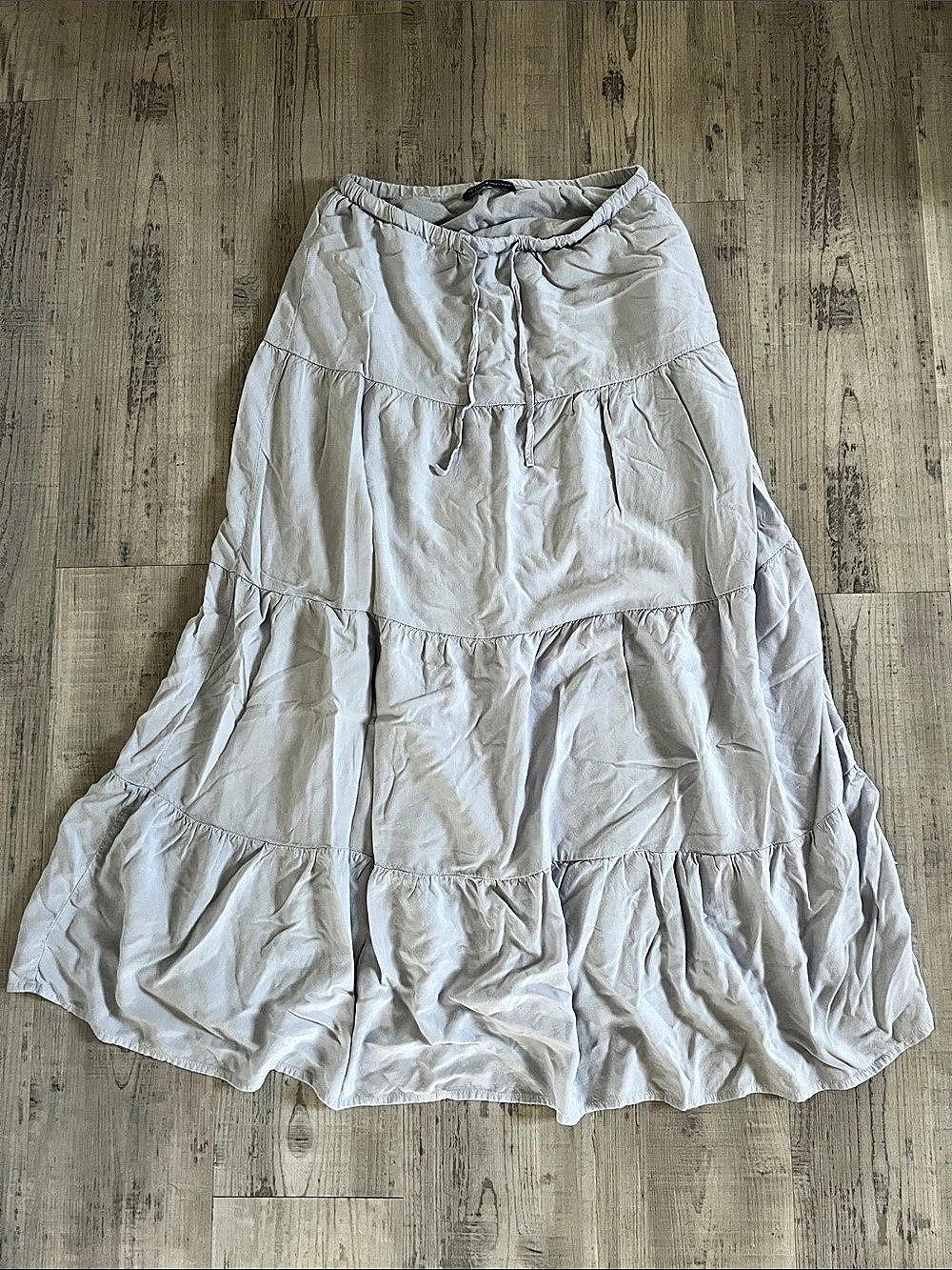 Brand Melville Tiered Maxi Skirt in Light Blue